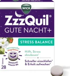 WICK ZzzQuil Gute Nacht+ Stress Balance 28 Tabletten