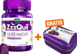 Wick ZzzQuil Gute Nacht 30 Weichgummis + gratis Wick ZzzQuil Reise-Dose 1 Stück