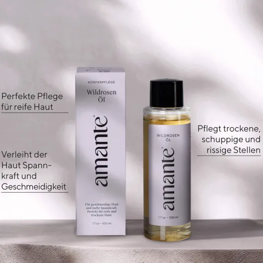 Wildrosenöl 100 % Rein Hautpflegeöl Amante 100 ml