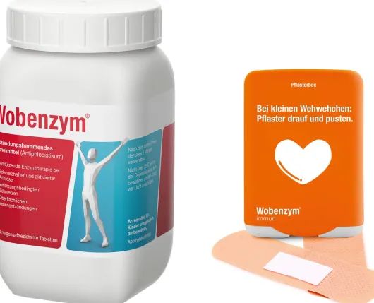 Wobenzym 800 magensaftresistente Tabletten + gratis Pflasterbox zu Wobenzym 1 Stück