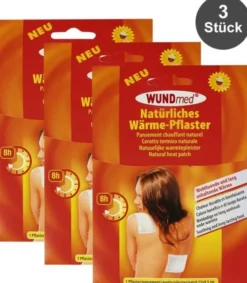 Wärmepflaster 3er Set 9,5 x 13 cm hypoallergen