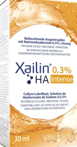 Xailin Intense 0,3% Ha Augentropfen 10 ml