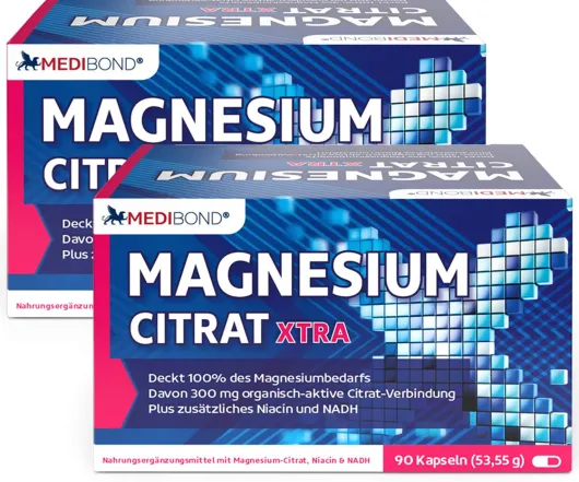 2 x Magnesium Citrat XTRA Medibond 90 Kapseln