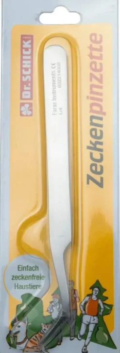 Zeckenpinzette Edelstahl 12 cm Gebogene Spitze