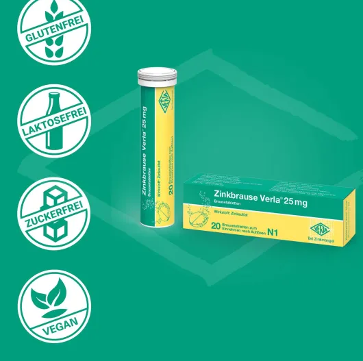 Zinkbrause Verla 25 mg 100 Brausetabletten