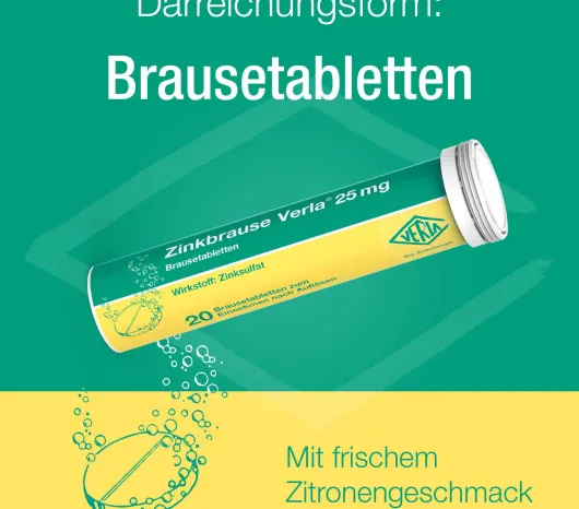 Zinkbrause Verla 25 mg 20 Brausetabletten