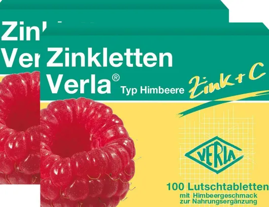 Zinkletten Verla Himbeere Lutschtabletten 2 x 100 Stück