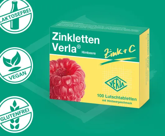 Zinkletten Verla Himbeere Lutschtabletten 100 Stück