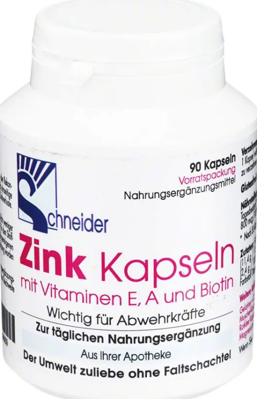 Zink Mit Vitamin E A und Biotin 90 Kapseln