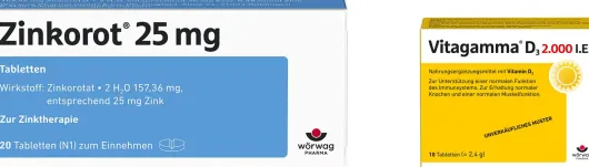 Zinkorot 25 mg 20 Tabletten + gratis Vitagamma D3 2.000 I.E 10 Tabletten